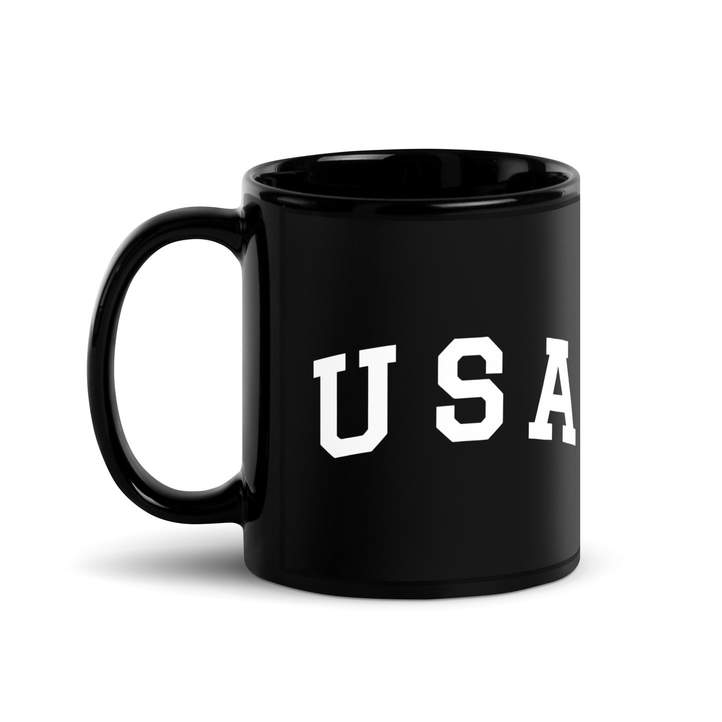USA - Black Glossy Mug