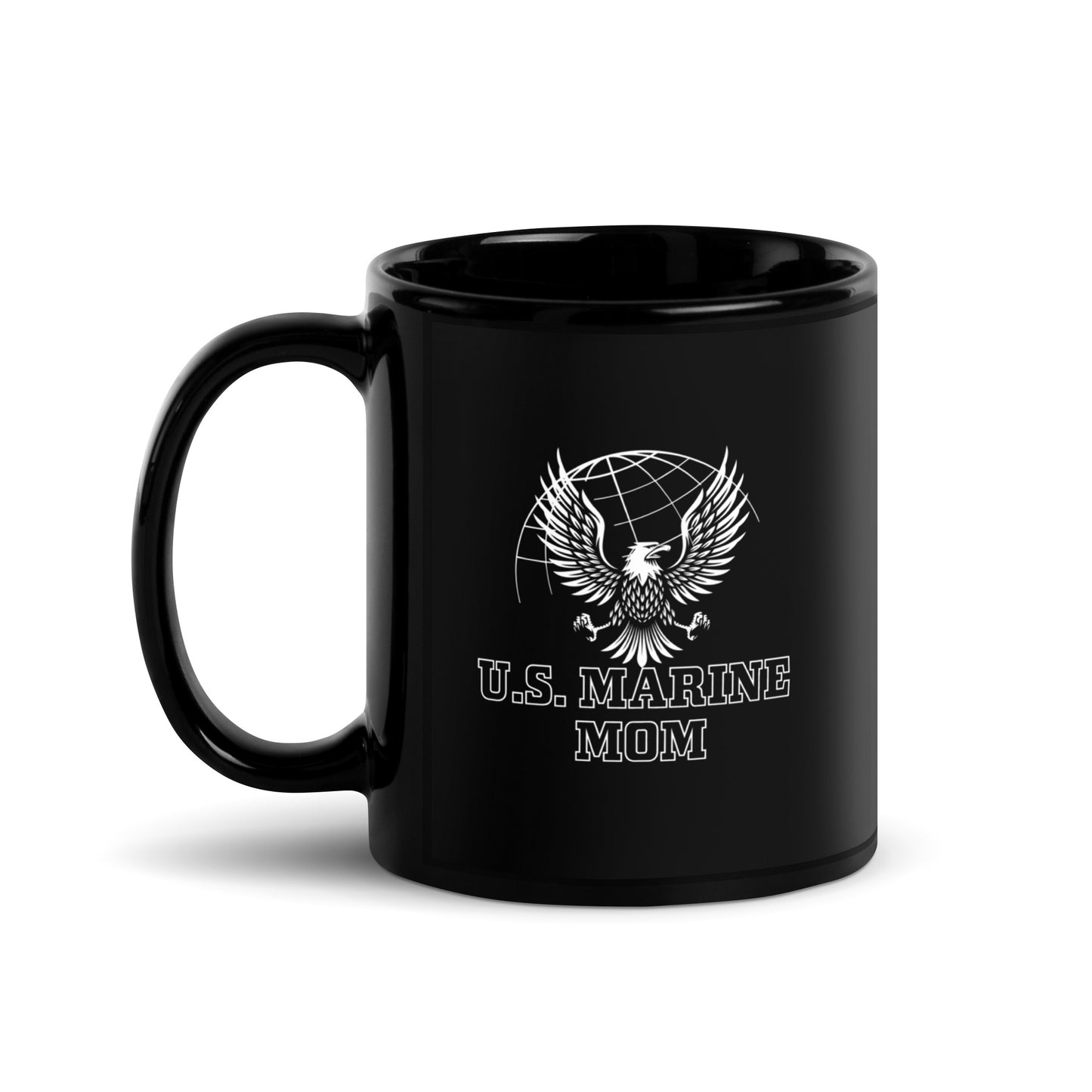 U.S. Marine Mom - Black Glossy Mug