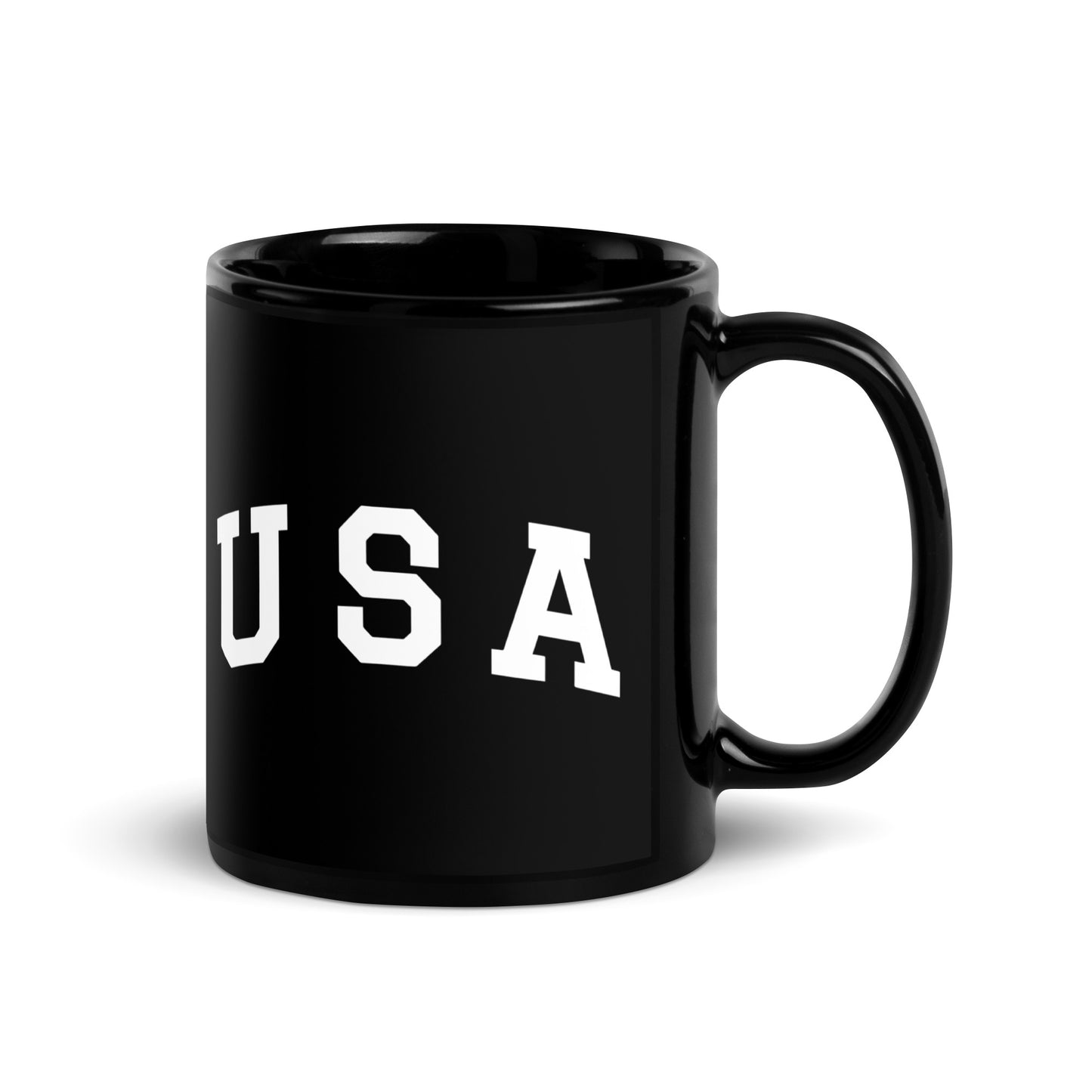 USA - Black Glossy Mug