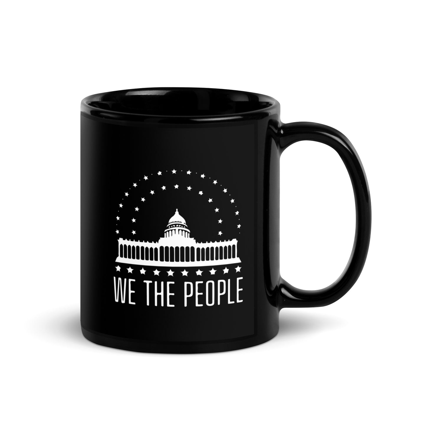 We The People's House - Black Glossy Mug