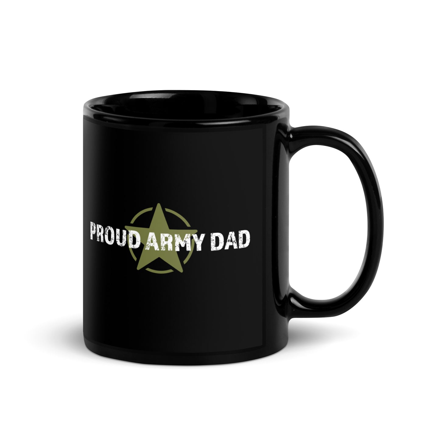 Proud Army Dad - Black Glossy Mug