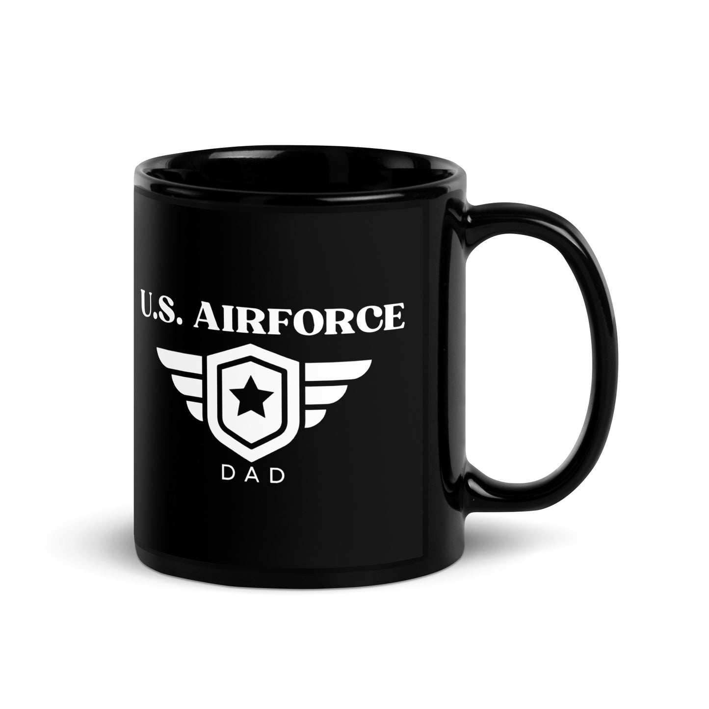 U.S. Airforce Dad - Black Glossy Mug