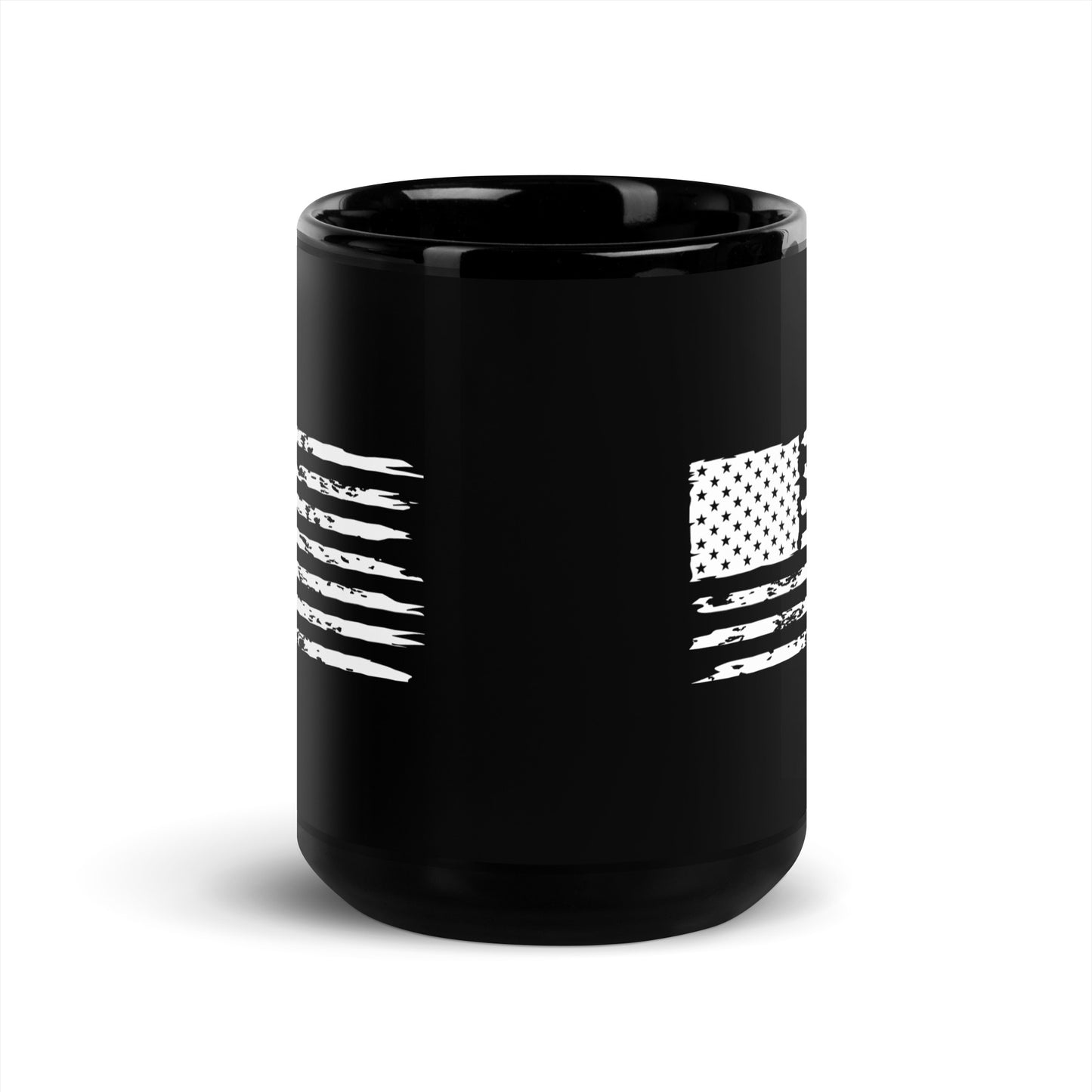 American Flag - Black Glossy Mug