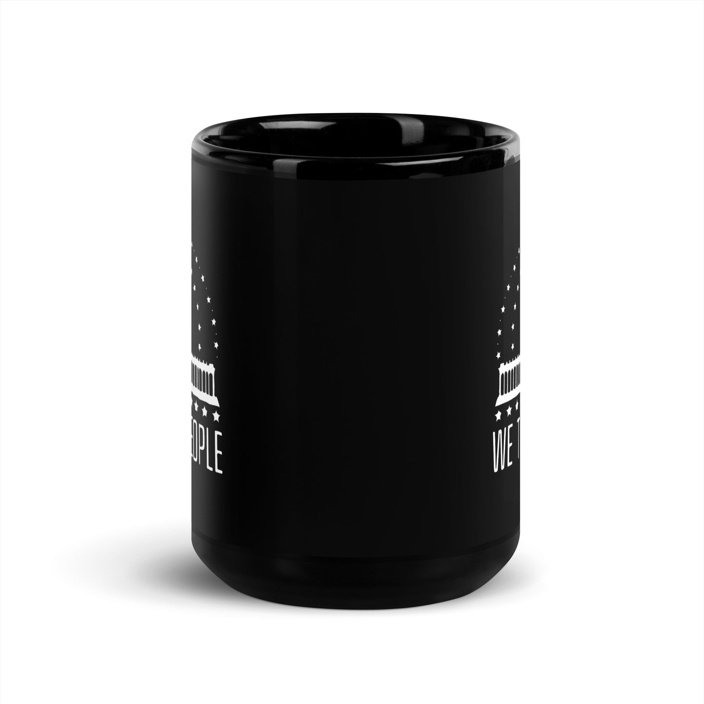 We The People's House - Black Glossy Mug