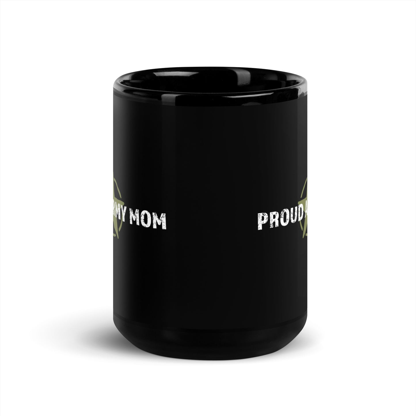 Proud Army Mom - Black Glossy Mug