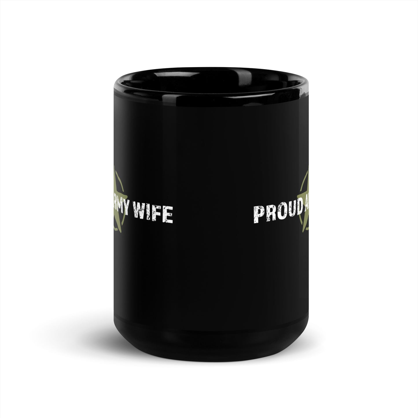 Proud Army Wife - Black Glossy Mug