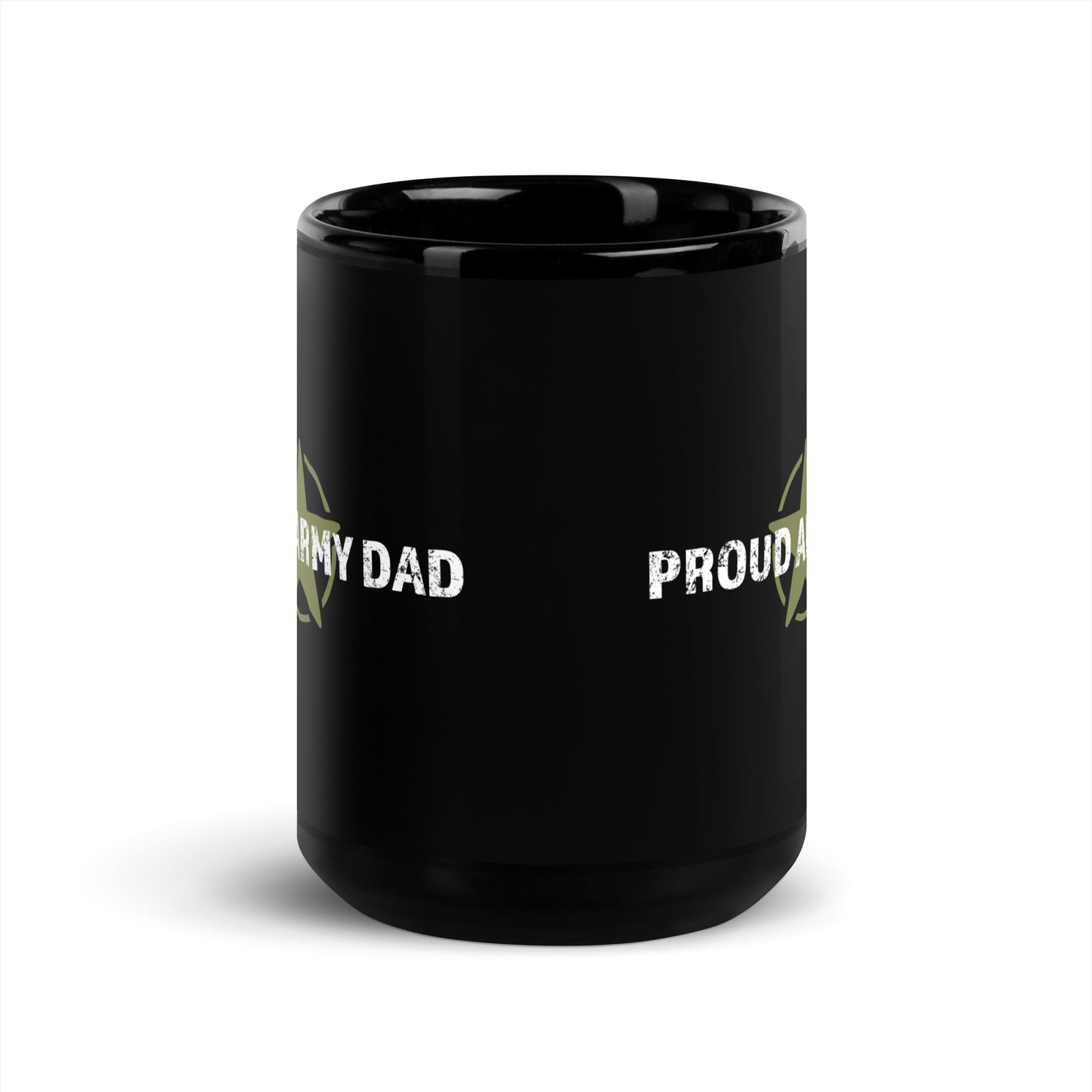 Proud Army Dad - Black Glossy Mug