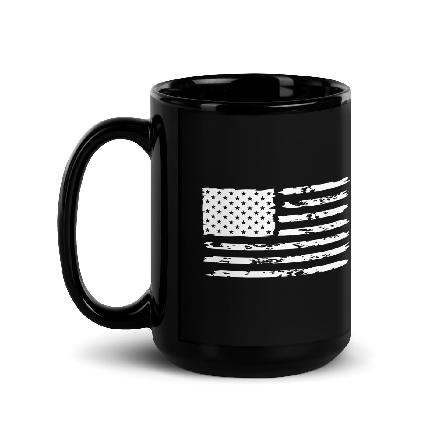 American Flag - Black Glossy Mug