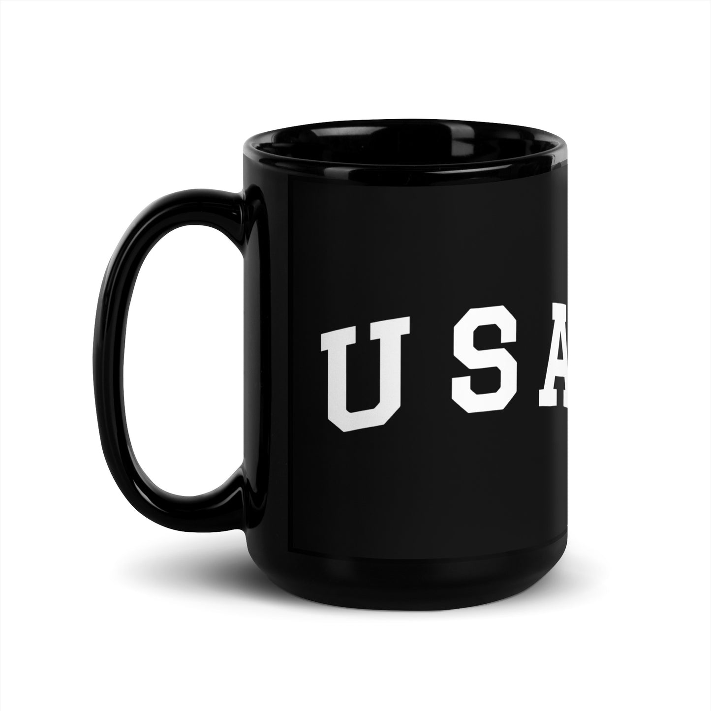 USA - Black Glossy Mug