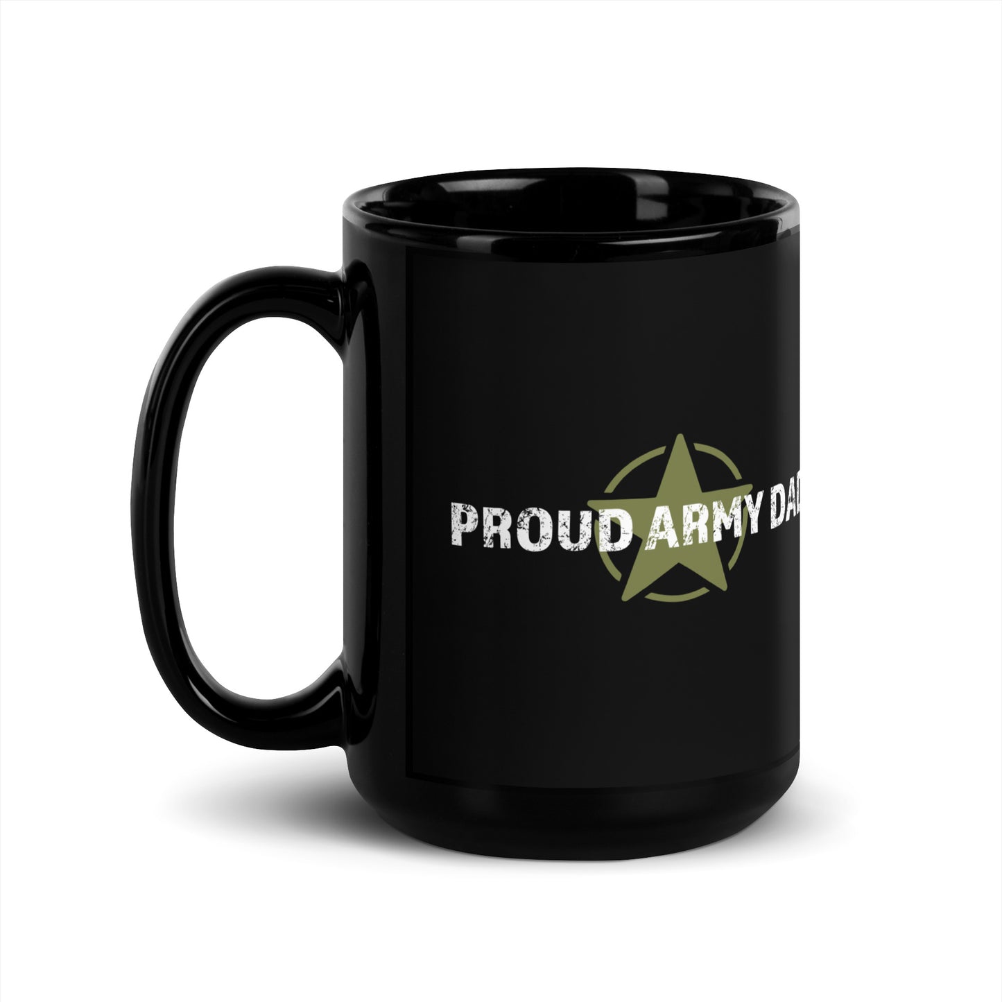 Proud Army Dad - Black Glossy Mug