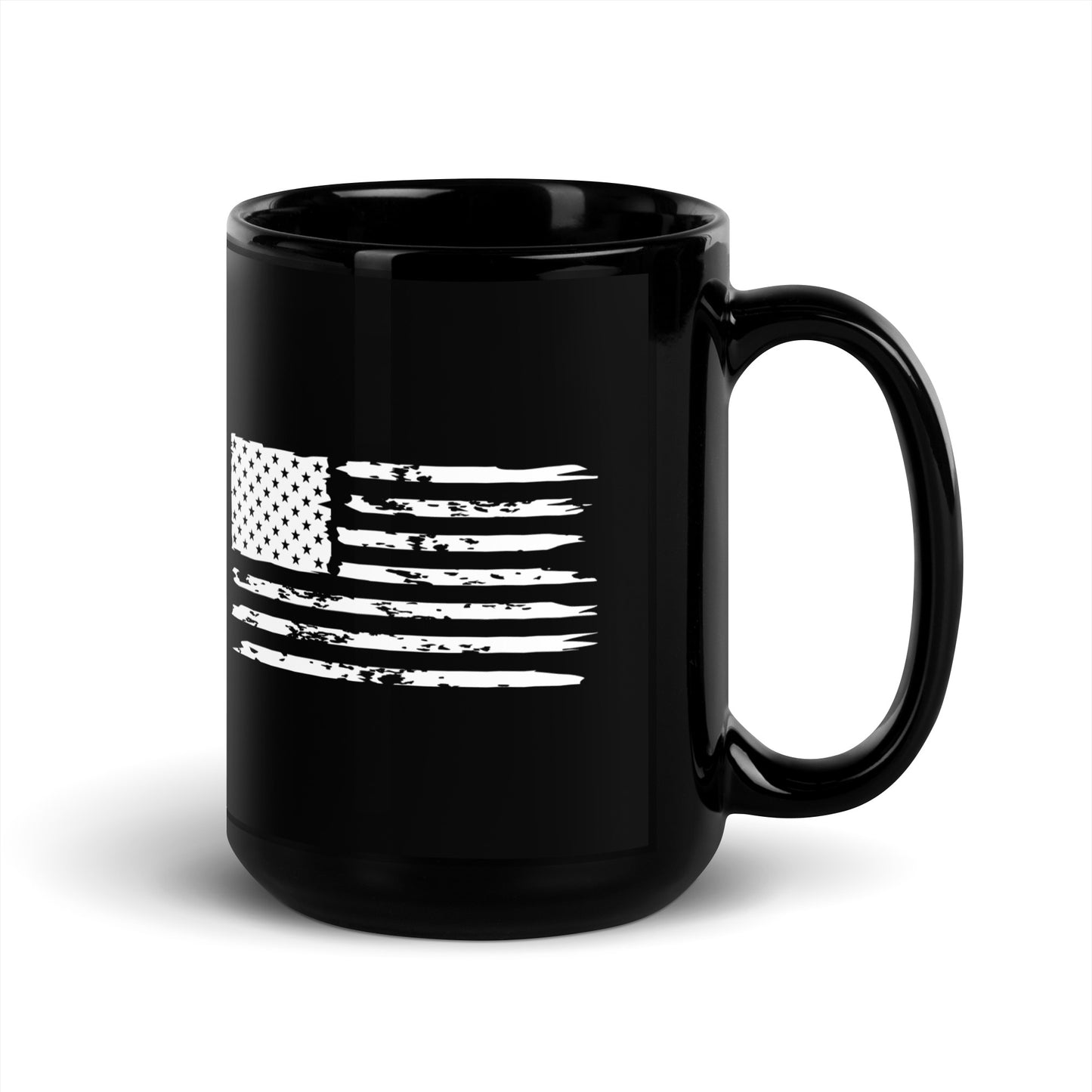 American Flag - Black Glossy Mug