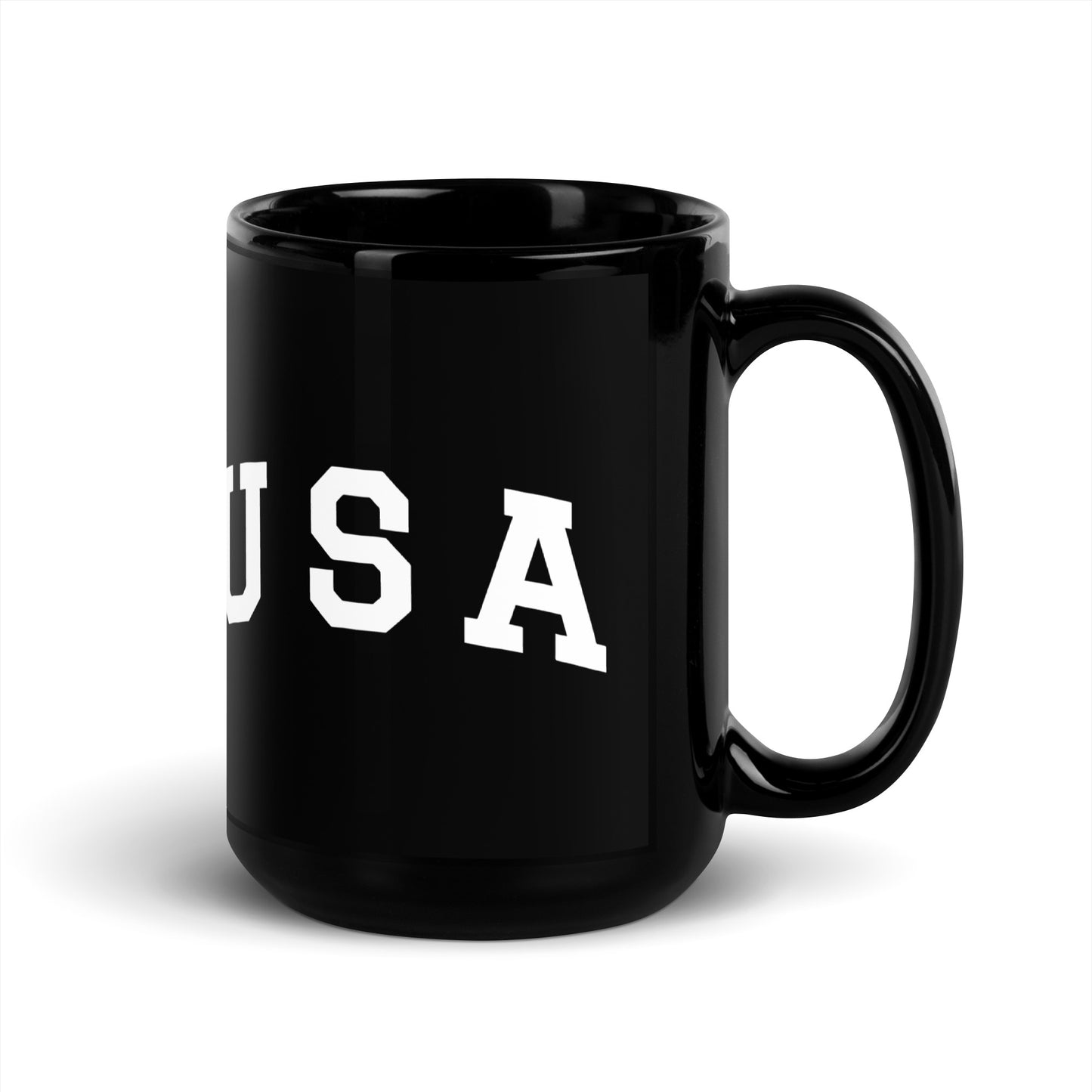 USA - Black Glossy Mug