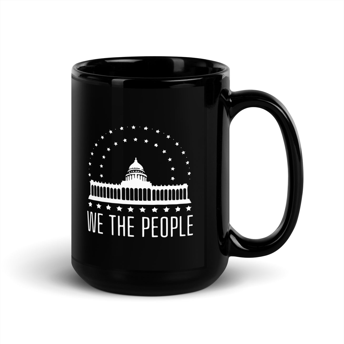 We The People's House - Black Glossy Mug