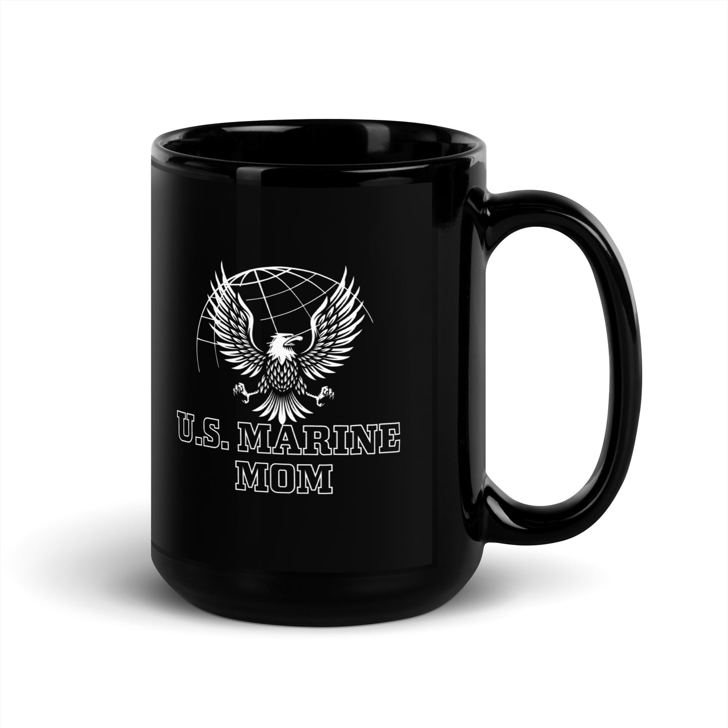 U.S. Marine Mom - Black Glossy Mug