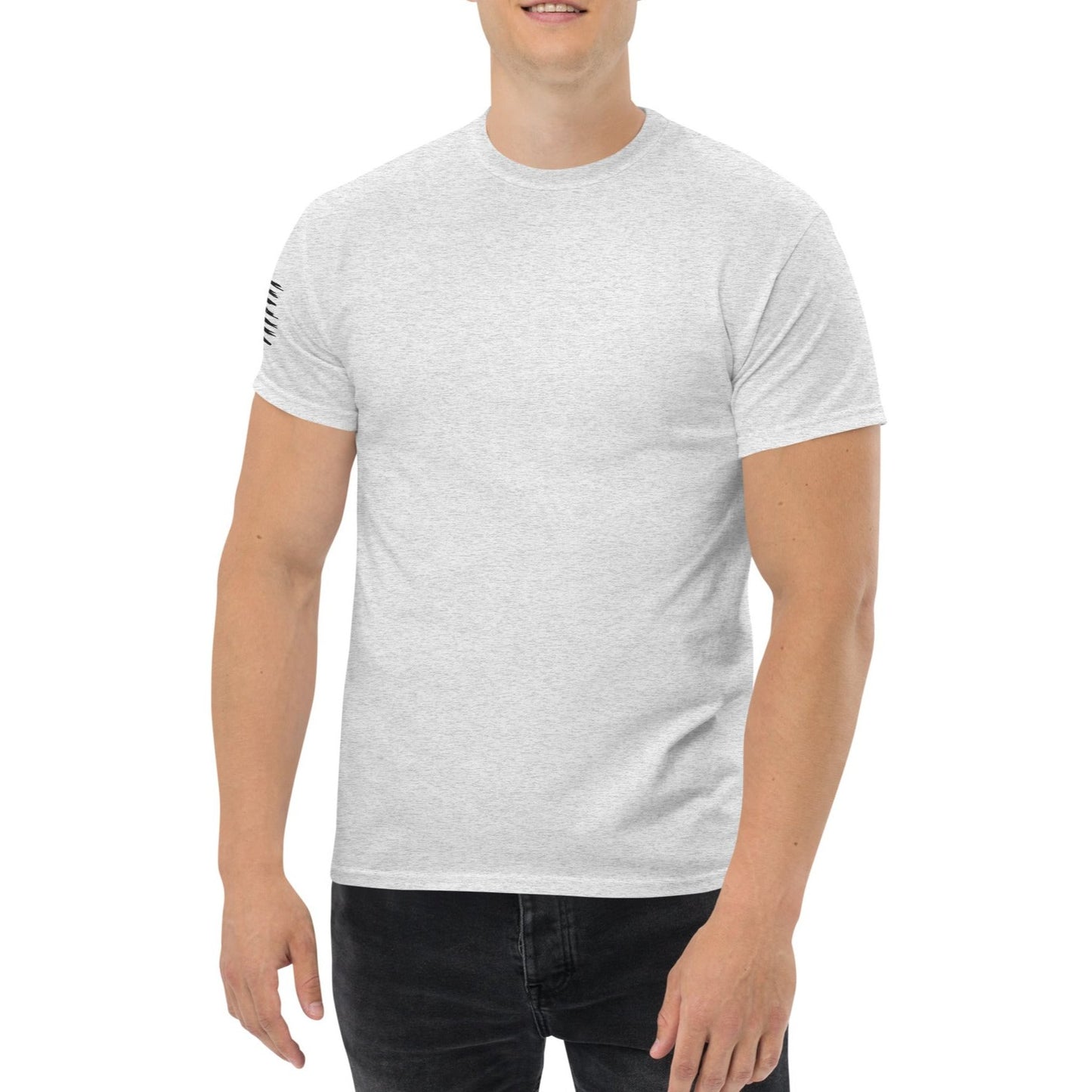 American Flag (sleeve) - Classic Heavyweight T-Shirt