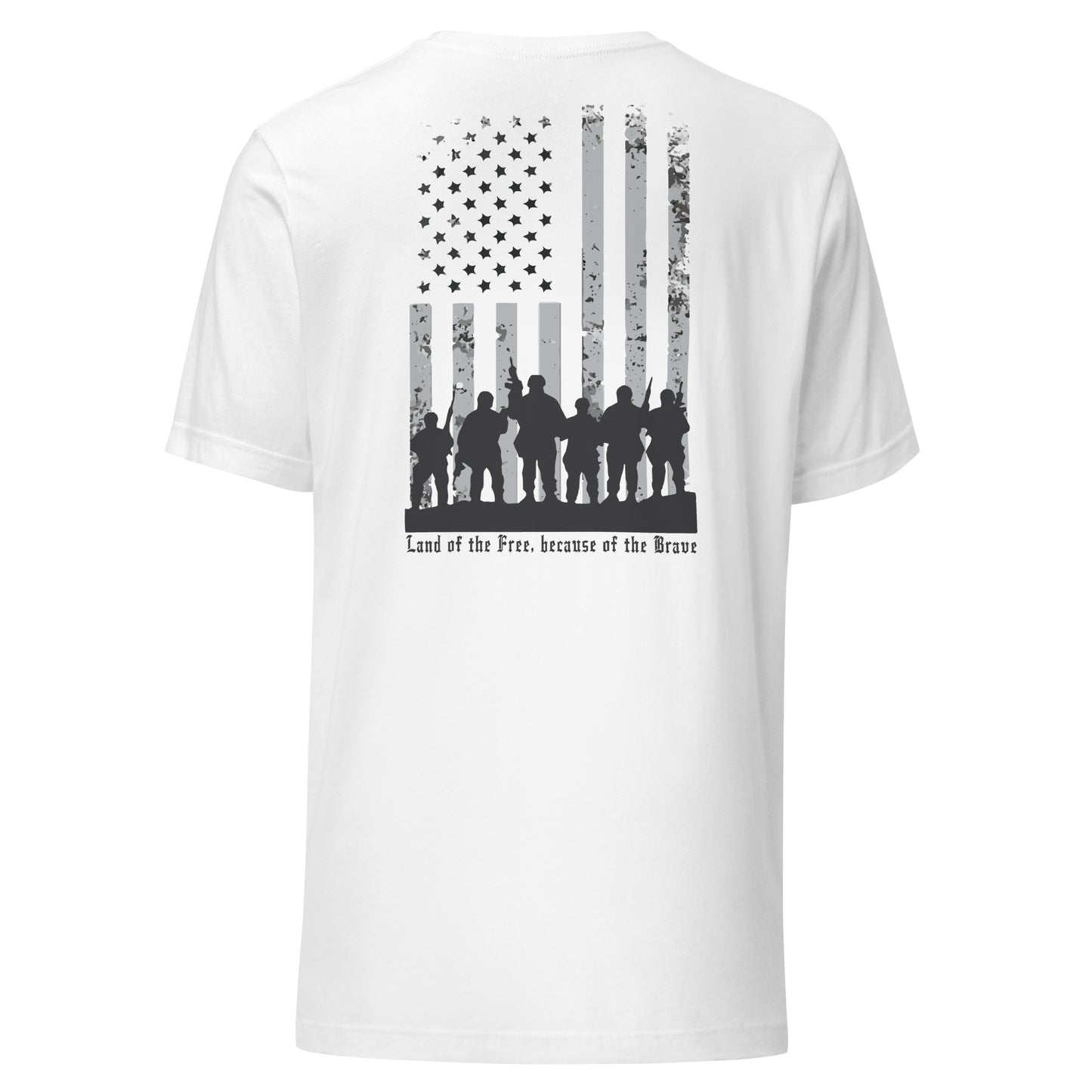 Land of the Free, Because of the Brave - Unisex Jersey Tee