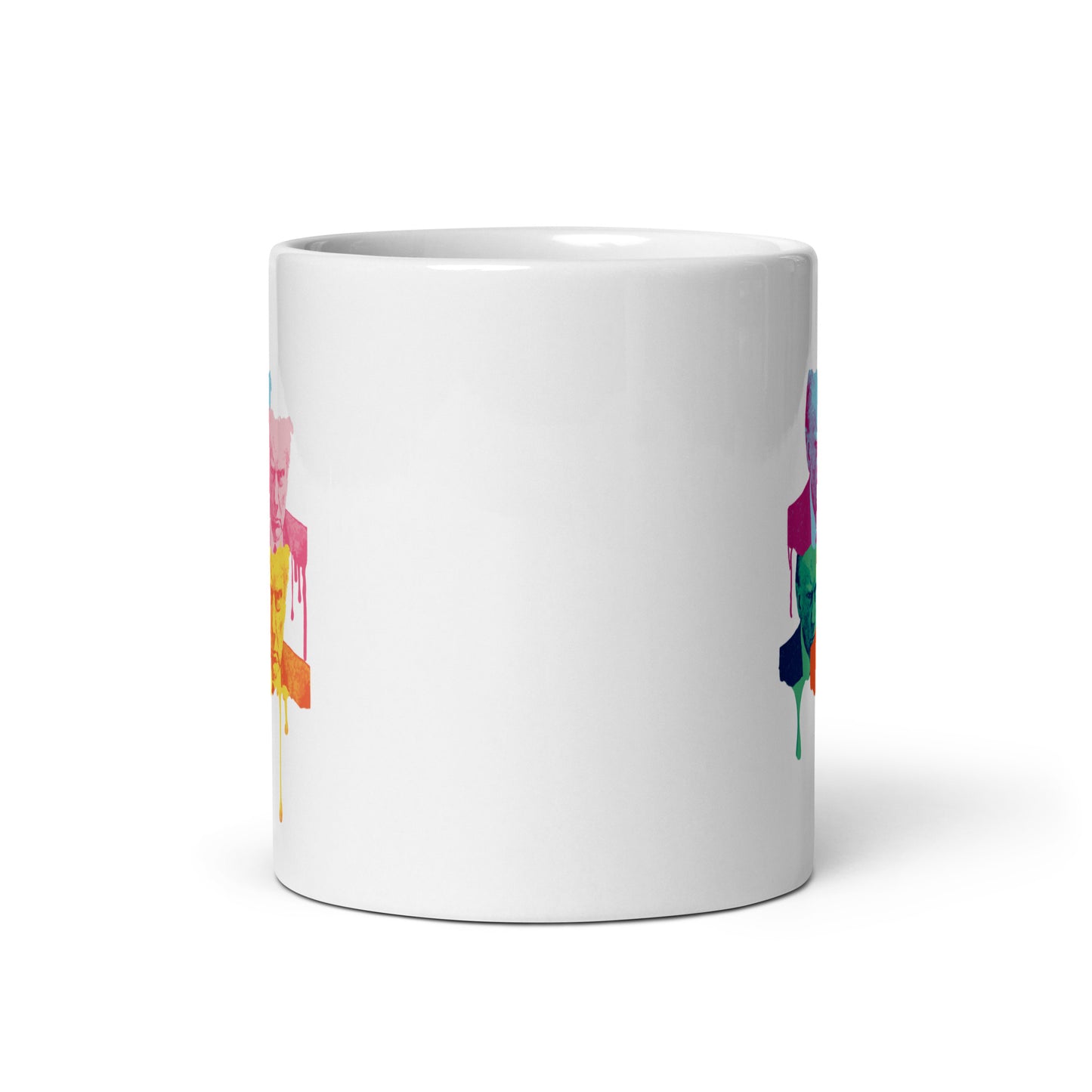 Trump Mugshot Drip - White Glossy Mug