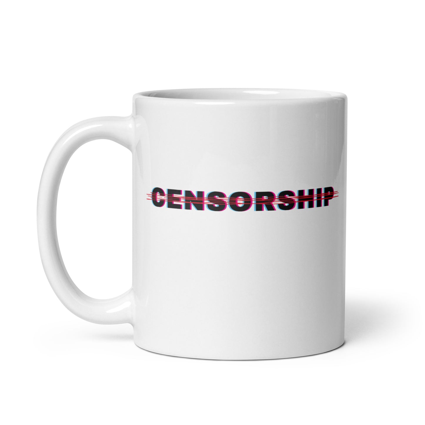 Anti Censorship - White Glossy Mug