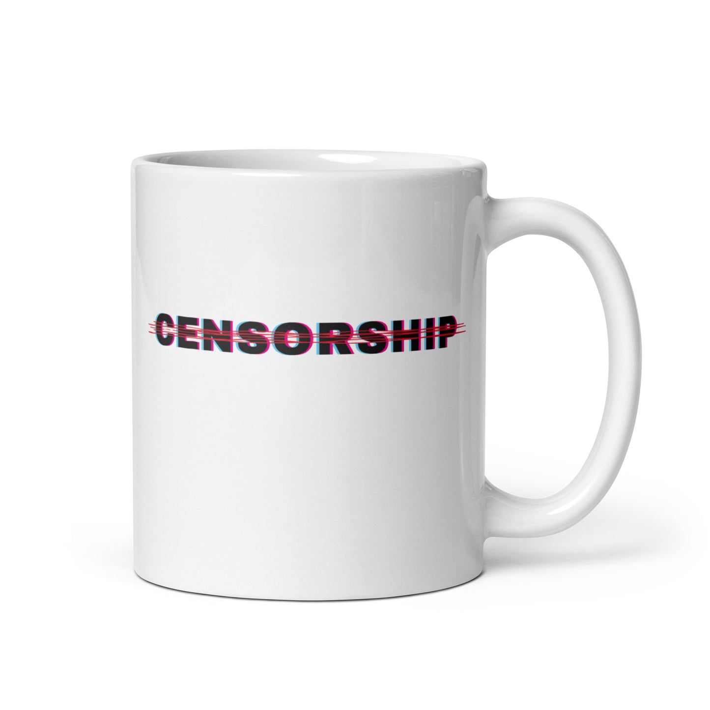 Anti Censorship - White Glossy Mug