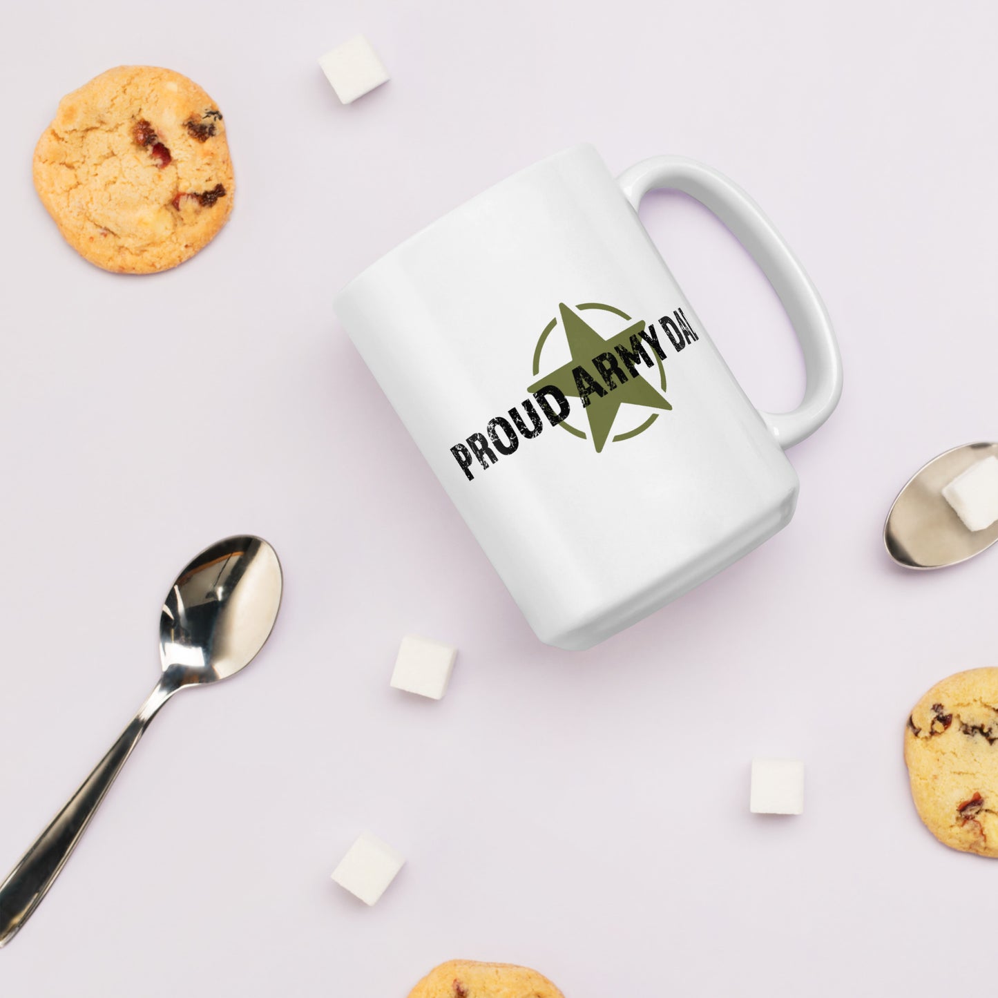 Proud Army Dad - White Glossy Mug