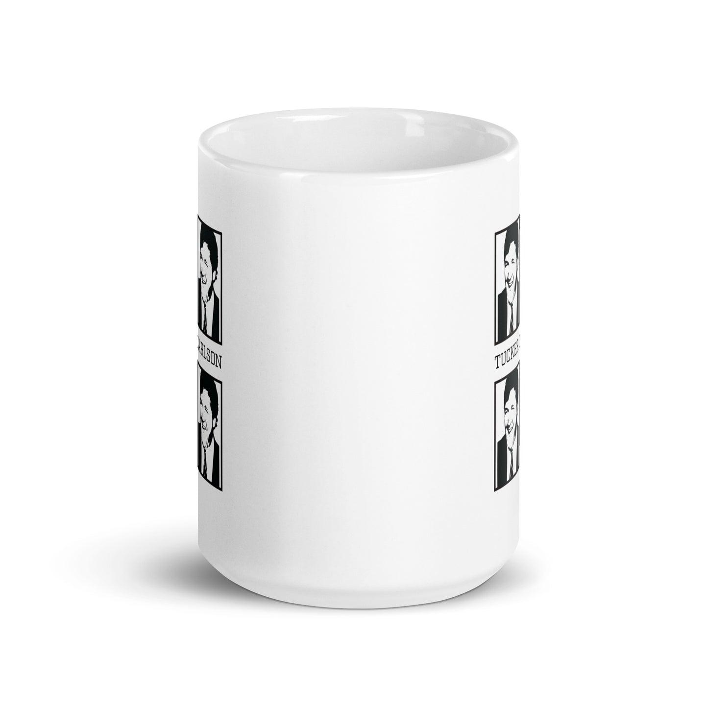 Tucker Carlson Warhol Style - White Glossy Mug