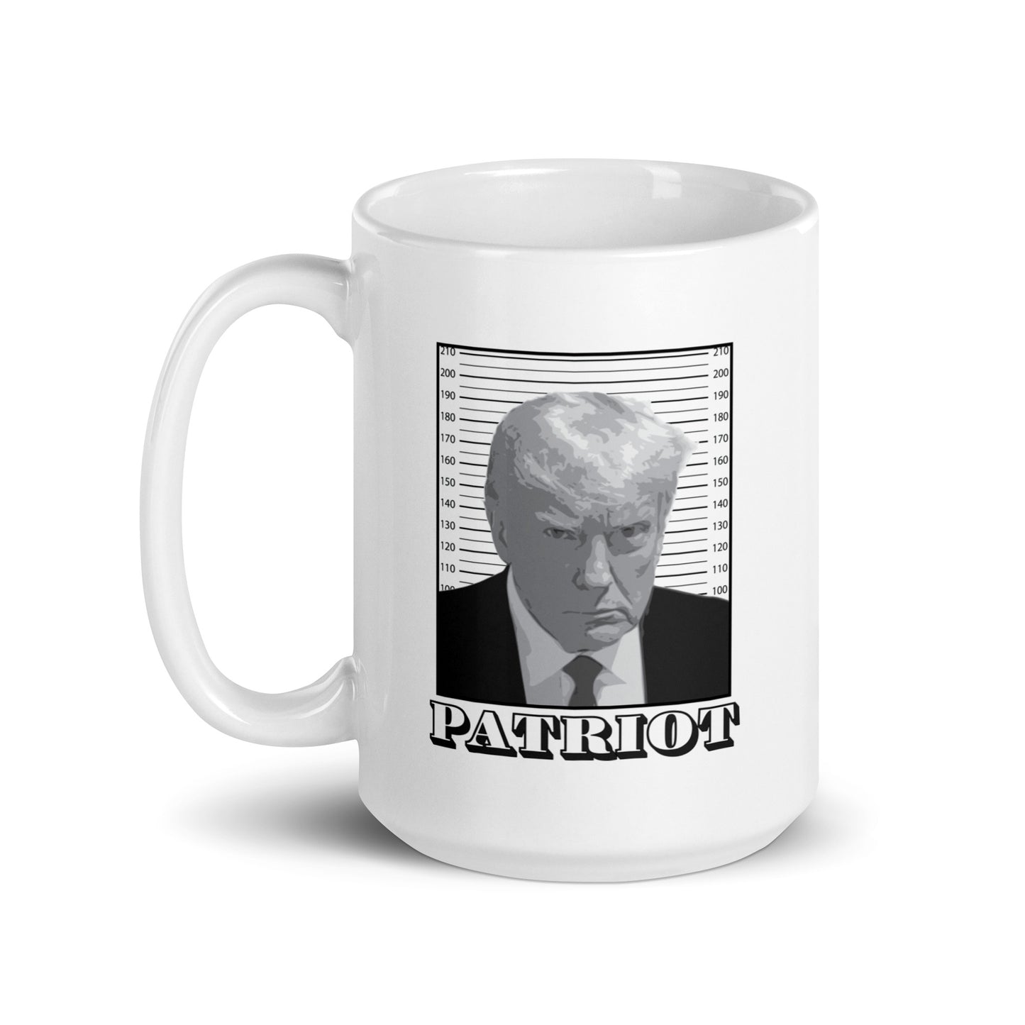 Trump Mugshot Patriot - White Glossy Mug