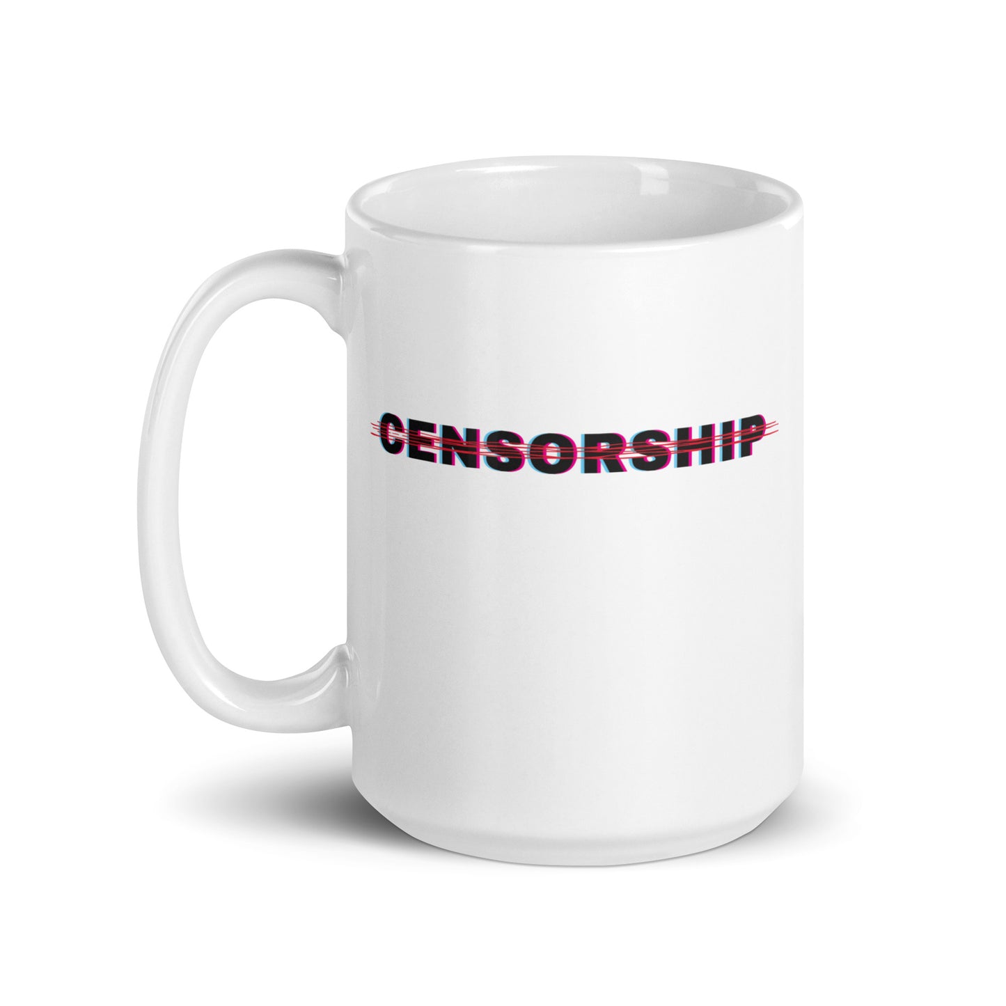 Anti Censorship - White Glossy Mug