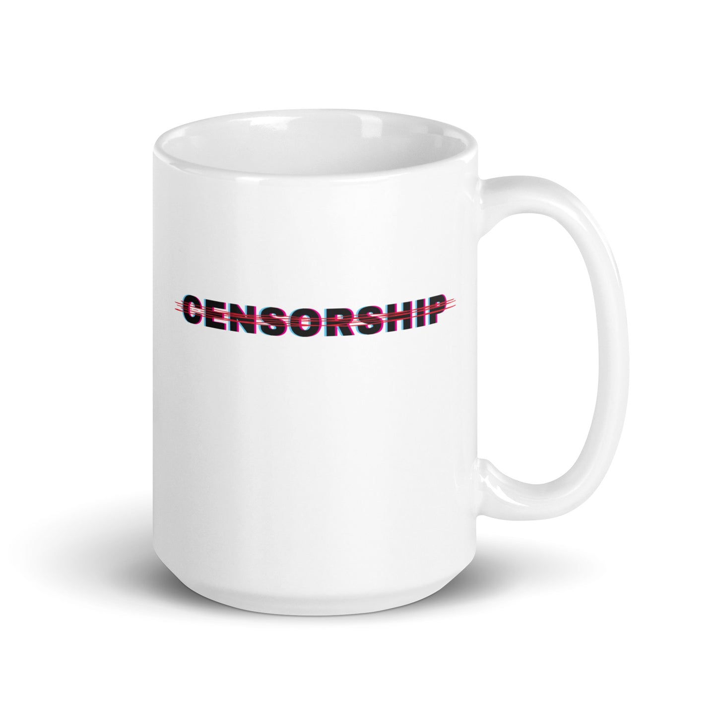 Anti Censorship - White Glossy Mug