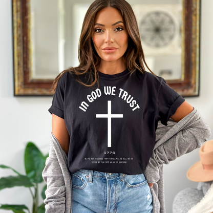 In God We Trust Lady Liberty - Unisex Garment-Dyed Heavyweight Tee