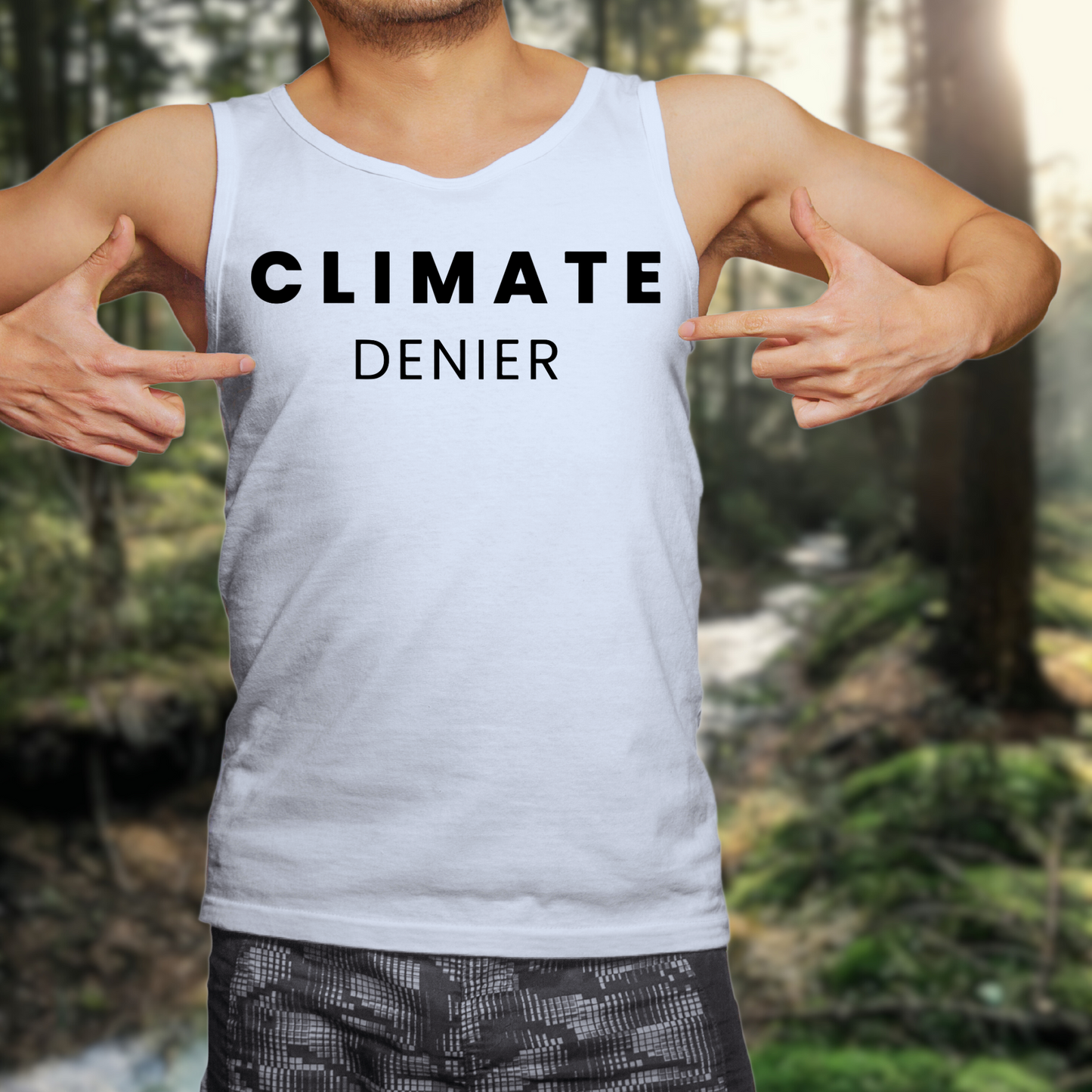 Climate Denier - Unisex Jersey Tank Top