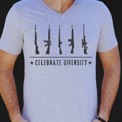 Celebrate Diversity Pro 2A - Unisex Jersey V-Neck Tee