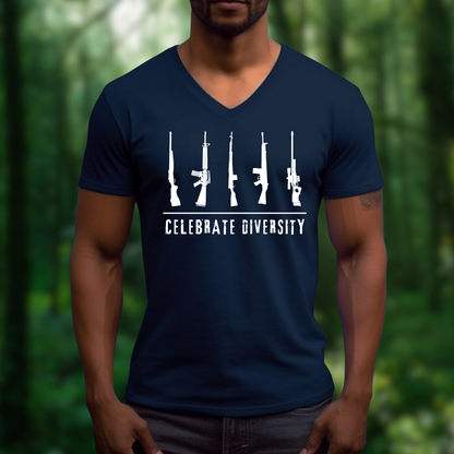 Celebrate Diversity Pro 2A - Unisex Jersey V-Neck Tee