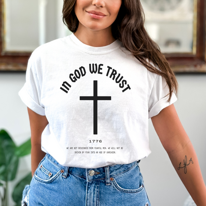 In God We Trust Lady Liberty - Unisex Garment-Dyed Heavyweight Tee