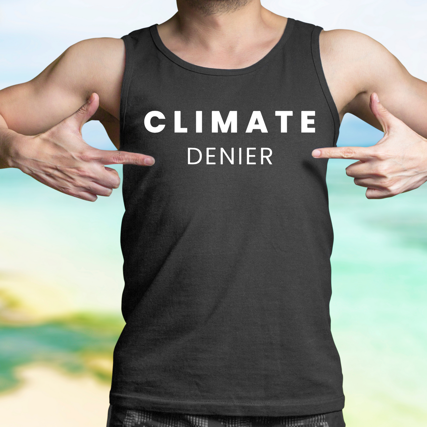 Climate Denier - Unisex Jersey Tank Top