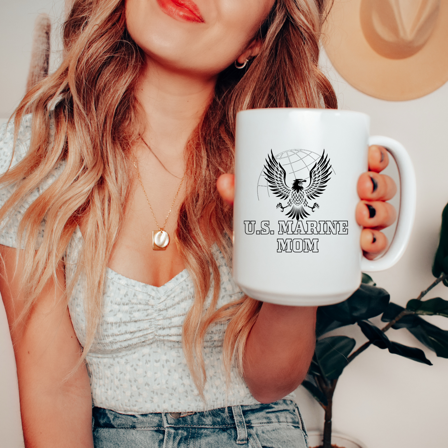 U.S. Marine Mom - White Glossy Mug