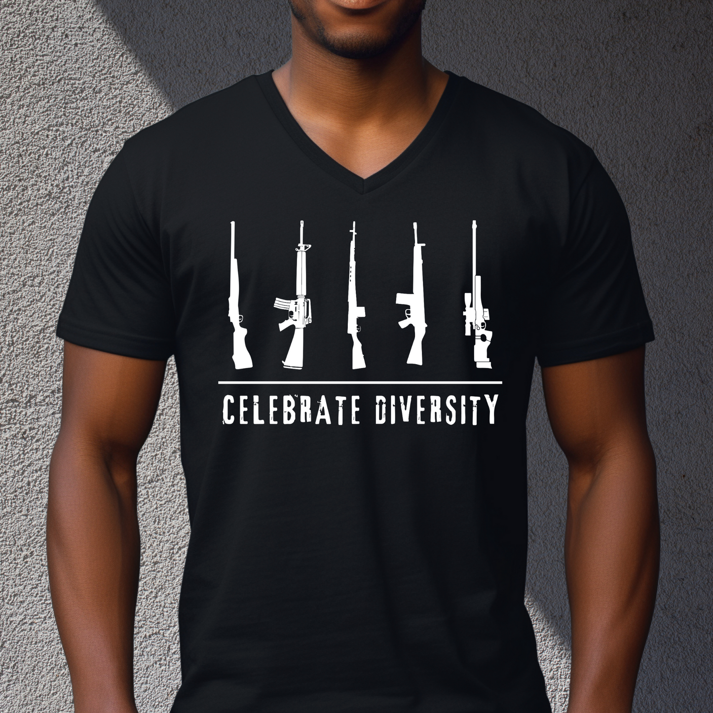 Celebrate Diversity Pro 2A - Unisex Jersey V-Neck Tee