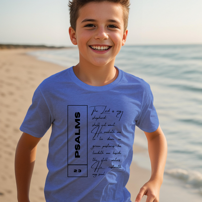 Psalms 23 - Youth Short Sleeve T-Shirt