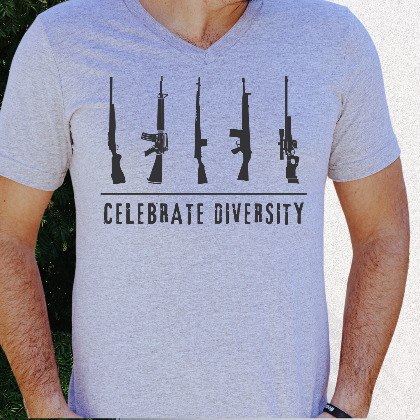 Celebrate Diversity Pro 2A - Unisex Jersey V-Neck Tee