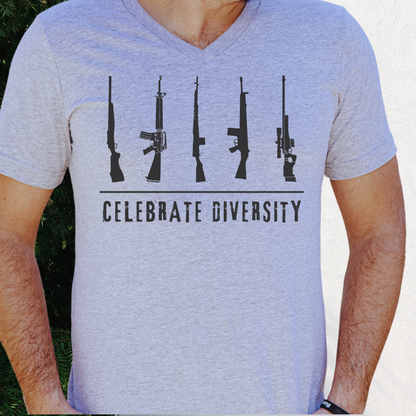 Celebrate Diversity Pro 2A - Unisex Jersey V-Neck Tee