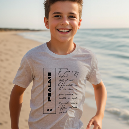 Psalms 23 - Youth Short Sleeve T-Shirt