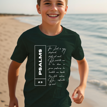 Psalms 23 - Youth Short Sleeve T-Shirt