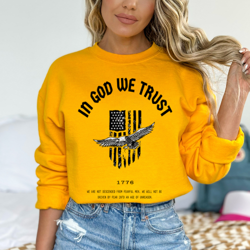 In God We Trust Patriot Eagle - Unisex Crewneck Sweatshirt