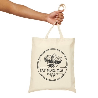 Eat More Meat - Cotton Canvas Tote Bag