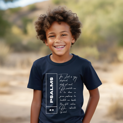 Psalms 23 - Youth Short Sleeve T-Shirt