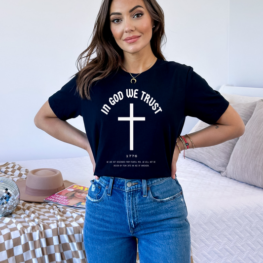 In God We Trust Cross - Unisex Jersey Tee
