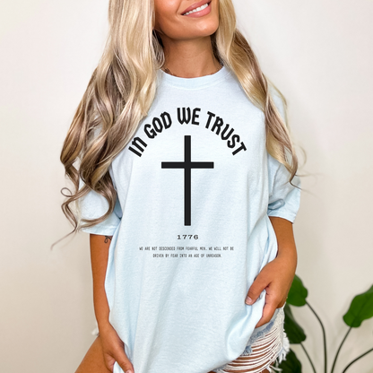 In God We Trust Lady Liberty - Unisex Garment-Dyed Heavyweight Tee