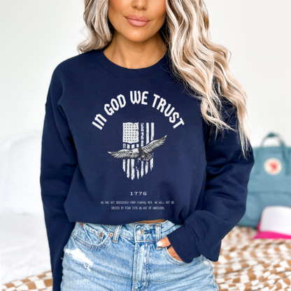 In God We Trust Patriot Eagle - Unisex Crewneck Sweatshirt