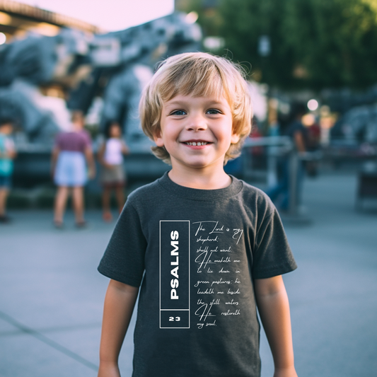 Psalms 23 - Youth Short Sleeve T-Shirt