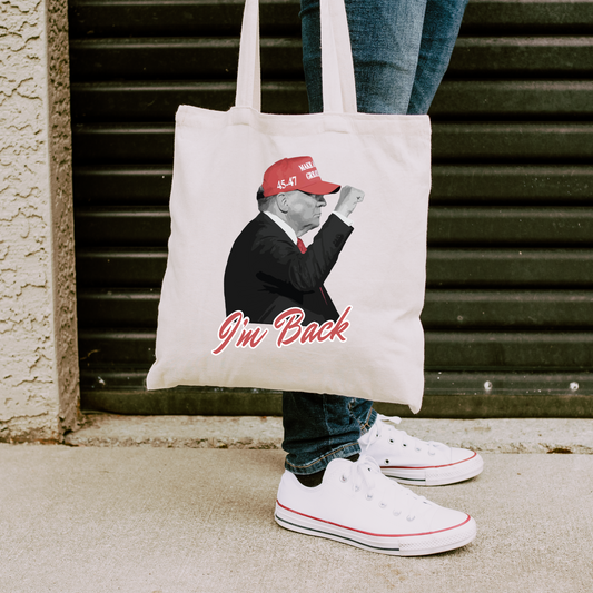 Trump "I'm Back" - Cotton Canvas Tote Bag