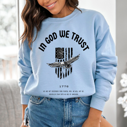 In God We Trust Patriot Eagle - Unisex Crewneck Sweatshirt